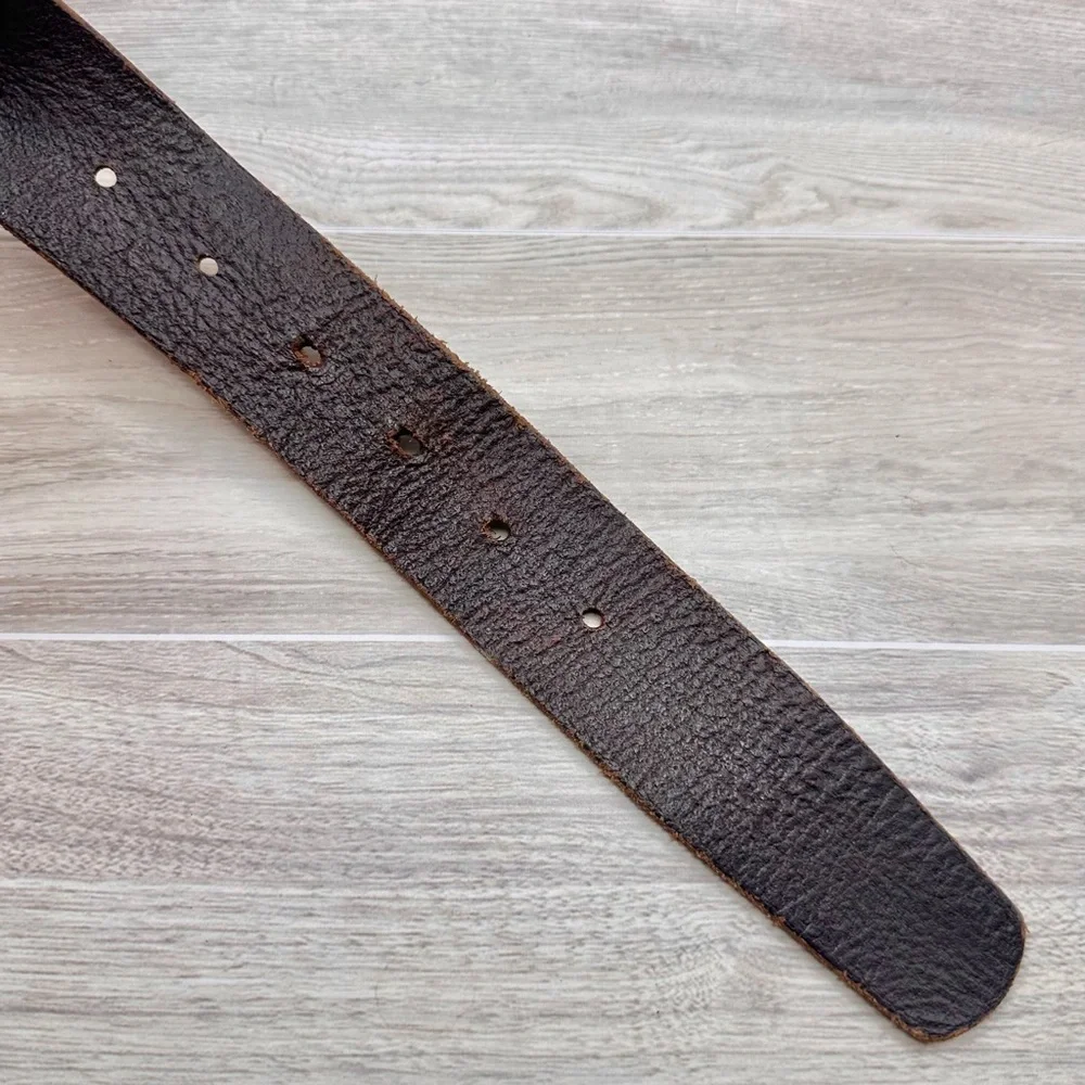 Express Women’s Chic Braided Brown Italian Leather Belt Made in England | Size S